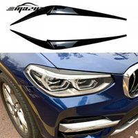 適用BMW X3 X4 G01 G02 2018 前大燈燈眉車貼外飾改裝