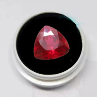 Professional Ruby Triangle Cut Premium VVS Loose Gemstone Passed UV Test Ruby for Collections and Jewelry Making