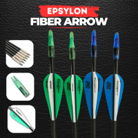 Anak Panah Archery Merk Epsylon - Arrow Fiber Panah 6mm dengan Vanes Rubber Sintetis dan Point Anti 
