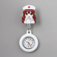 Wholesale Price Stretchable Cartoon Doctor Nurse Chest Silicone Watch Hanging Pocket Watch