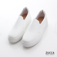 ZUCCA-簡約素面皮革厚底鞋-z7205we