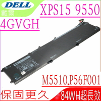 DELL 4GVGH, M5510 電池 適用戴爾 XPS 15 9550,15-9550,Precision 5510,T453X,01P6KD,P56F,P56F001,M7R96