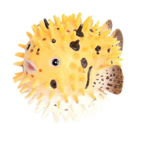 Pufferfish Figurine Realistic Plastic Wild Pufferfish Figurine Set For Collection Science Educationa