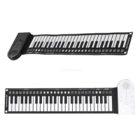 Portable 49 Key Roll up Piano Keyboard Foldable Electronic Piano Easy to Carry