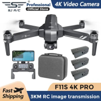 SJRC F11S 4K Pro Camera Drone Profesional 3KM 5G WIFI GPS with EIS 2-axis Anti-Shake Gimbal FPV Brushless Quadcopter RC Dron