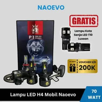 Naoevo Lampu LED H4 Headlamp Mobil Lampu Depan Mobil 70Watt Bergaransi