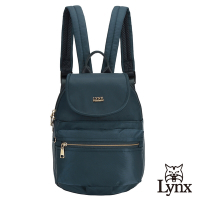 【Lynx】美國山貓輕量尼龍布包多隔層機能後背包 手提/雙肩/翻蓋 深藍色