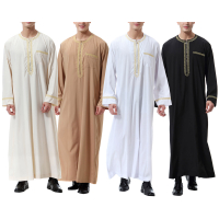 Lelaki Abaya pakaian Islam Pakistan pakaian Islam Abayas jubah arab Saudi Kleding Mannen Kaftan Oman Qamis Musulman De Mode Homme