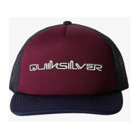 Quiksilver Topi Trucker Pria - Merah Maroon & Hitam - Logo Quiksilver - Nyaman & Stylish