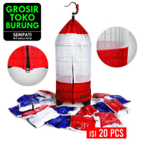SEMPATI GROSIR Krodong Lovebird Kerodong Sangkar Kandang Burung Lovebird Isi 20 Pcs Variasi Transpar