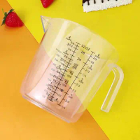 300/600/1000ml Measuring Cup Transparent Heat Resisting Plastic Milk Water Scale Measuring Jar Microwave Tool for Baking