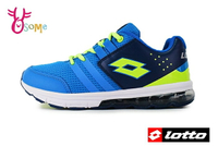 LOTTO樂得 義大利 大童 女款 SWIFT RUN 氣墊跑鞋 網布運動鞋 慢跑鞋 M8612#藍色 奧森