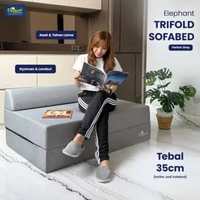 Elephant Trifold Sofabed / Sofa Bed Kasur / Sofa Tidur Lipat 120 Grey + Sprei