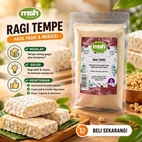 MSH Ragi Tempe 100% Alami 50g - Fermentasi Alami Hasil Maksimal Tempe Padat Putih Bersih Anti Gagal