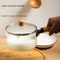 Soup pot household high borosilicate glass stew pot gas stove special stew pot instant noodle pot hot milk pot