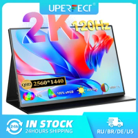 UPERFECT 15.6 Inch 2K 120Hz Portable Monitor 2560x1440 QHD USB-C HDMI Eye care Extend FreeSync Laptop Display For Game Switch PS