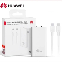 Original Huawei Mate 60 50 40 P60 P50 P40 Pro Slim GaN Charger Max 66W SuperCharge Power Adapter 6A USB C PD Cable For Mate60Pro
