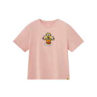 【GIORDANO 佐丹奴】女裝小小兵聯名印花上衣 minions系列(37 桃皮粉紅)