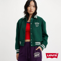 【LEVIS 官方旗艦】Gold Tab金標系列 女款 羊毛翻領外套 綠 人氣新品 A5992-0000