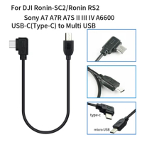 For DJI Ronin SC2 Ronin RS2 Camera Control Cable USB-C to Multi-USB Multi-Camera For Sony A7 A7R A7S II III IV A6600 Camera