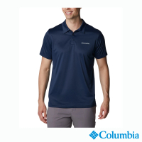 【Columbia 哥倫比亞 官方旗艦】男款-Columbia Hike快排短袖POLO衫-深藍(UAE36140NY)