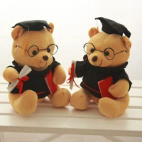 18cm Doctor Teddy Bear Plush Toys Soft and Cute Teddy Bear Plush Doll Student Graduation Souvenir Birthday Gifts for Kids Girls