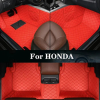 New Side Storage Bag With Customized Leather Car Floor Mat For HONDA Jade Pilot Stream (6seat) (7seat) Auto Parts