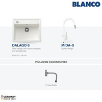 Kitchen Sink Bak Cuci Piring Granit 1 Lubang BLANCO Silgranit DALAGO 6 - Paket Kitchen Sink dan Kera