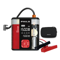 【Philo 飛樂】STP12 2代透視版 4in1 多功能12000mAh汽柴油救車電源+打氣一體機(內附收納包)