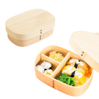【懷舊美味】日式復古原木大容量便當盒(壽司 木盒 旅行 分格餐盒 飯盒 防潮盒 午餐盒 保鮮盒 野餐)
