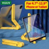 VUUV Penyangga Tablet Lipat Desktop untuk Penyangga Tablet Ponsel Universal 4.7 Hingga 12.9 Inci untuk Dudukan Xiaomi Samsung Huawei iPad
