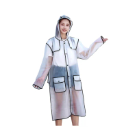 【Osun】流行防護衣半透明雨衣戶外活動防風防雨保暖風衣外套(多色可選 CE375-大人背包款-附收納袋)