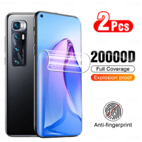 2 PCS Full Cover Hydrogel Film For Oppo Reno8 Z reno 8 Full Glue Screen Protector On Reno8 Lite Clear Phone Protection Not Glass