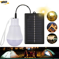 Ak戶外野營led燈泡太陽能電池板供電高亮度帳篷燈戶外室內