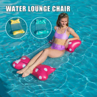 Foldable Water Hammock Recliner Inflatable Floating Swimming Mattress Water Lounge Bed Bench Swimming Pool Party Toy Accessories