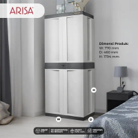NEW PRODUK ARISA CA 102 /  CA 102 A (FREE GIFT)  - LEMARI PLASTIK JUMBO / LEMARI PAKAIAN 2 PINTU RAK