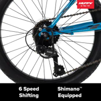 Stone Mountain Hardtail Mountain Bike for Boys/Girls/Men/Women, 20"/24"/26" Sizes, 6 or 21 Speed Shimano Twist Shifting