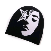 Beanie Hat Short y2k Knitted Beanie Topi Kupluk Rajut High Quality