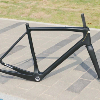 Full Carbon UD Matt Gravel Bike Bicyce Thru Axle Flat Mount Gravel Frame and Fork BSA Frameset 46/49/52/54/56/58/61cm