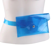 Transparent Laser Small Bag Belt Candy-Colored Mobile Phone Running Bag Decoration Jelly Plastic Belt Ms PVC Girdles