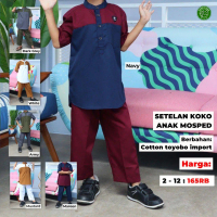 Gamis Setelan Koko Anak Laki Laki Mosped Lengan Pendek Premium