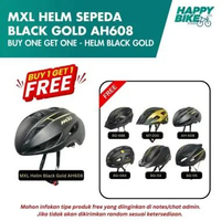 MXL Helm AH608 - Helm Sepeda Road Bike Safety Unisex Helm mxl AH 608+03Black-Gold