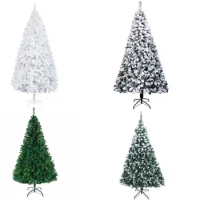 6ft Artificial Christmas Tree with 650 Tips 2022 Large Spay White Xmas Tree Decoration 2023 New Year Outdoor Indoor Ornament