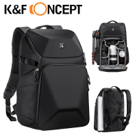 【K&amp;F Concept】專業攝影單眼相機後背包 前側硬殼 防撞防水 黑色(KF13.144)