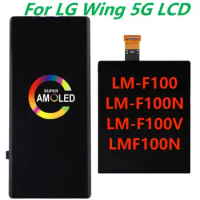 6.8 Original AMOLED For LG Wing 5G LCD Display Touch Screen Digitizer For LG Wing 5G LM-F100V LMF100N LCD Screen Replacement
