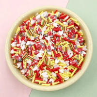100g Mixed Hamburger Drink Polymer Hot Clay Sprinkles for DIY Crafts Slimes Filler Tiny Cute Plastic Klei Accessories