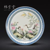 cranes colored enamel pot bearing plate furnishing articles of jingdezhen ceramic decoration sat dish hang dish