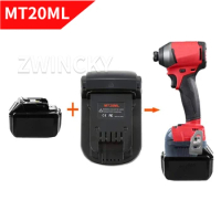 ZWINCKY MT20ML Adapter for Makita 18V Li-ion Battery BL1830 BL1860 BL1815 Convert for Milwaukee M-18 Lithium Battery Tools Use