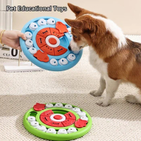 Pet Cat Dog Slow Food Bowl Puzzle Feeder Toy Leakage Sniffing Mat Play Tray Ease Cat Dog Anxiety Stay Healthy Vibrant Pet Toys