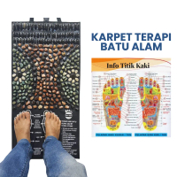 Karpet Terapi Kaki Pijat Refleksi Akupuntur Rematik Encok Urat Syaraf Kejepit Matras Batu Alam – Pan